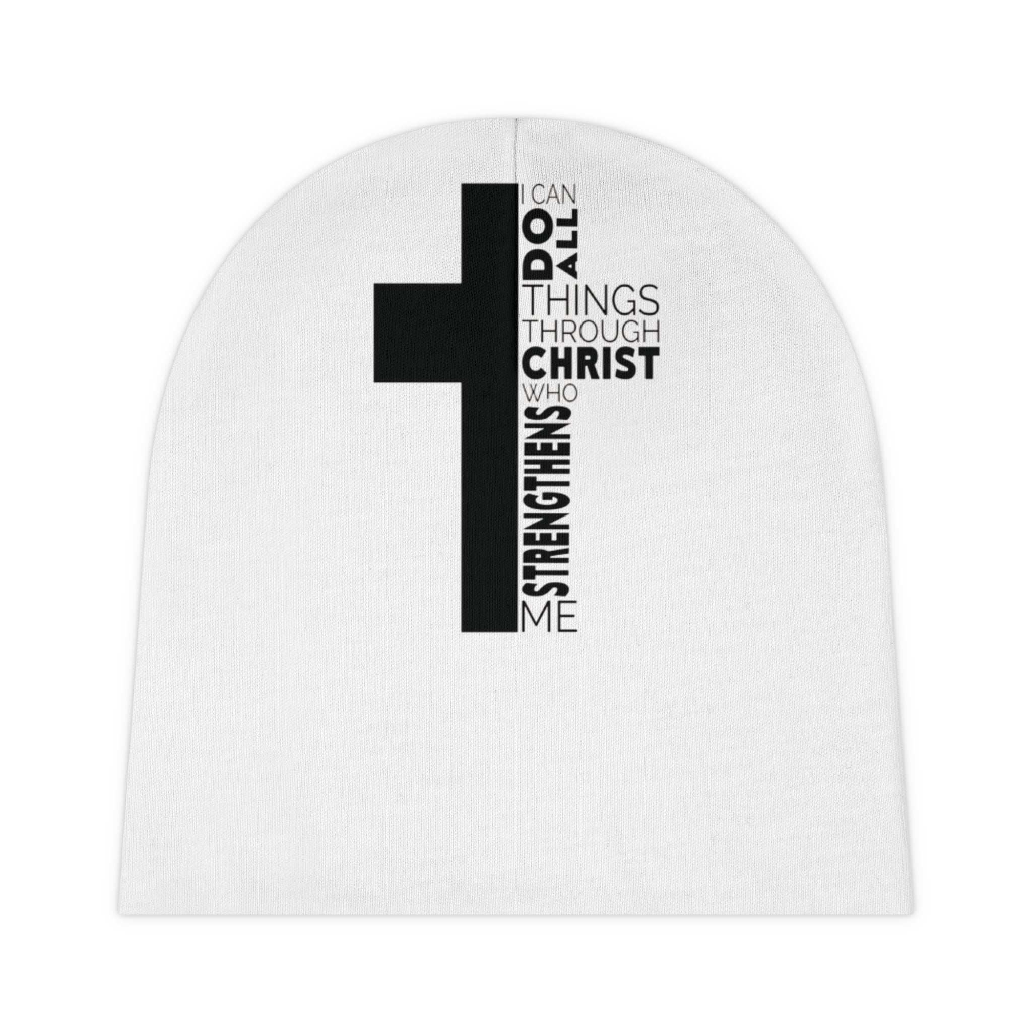 Inspirational Baby Beanie with Cross Design