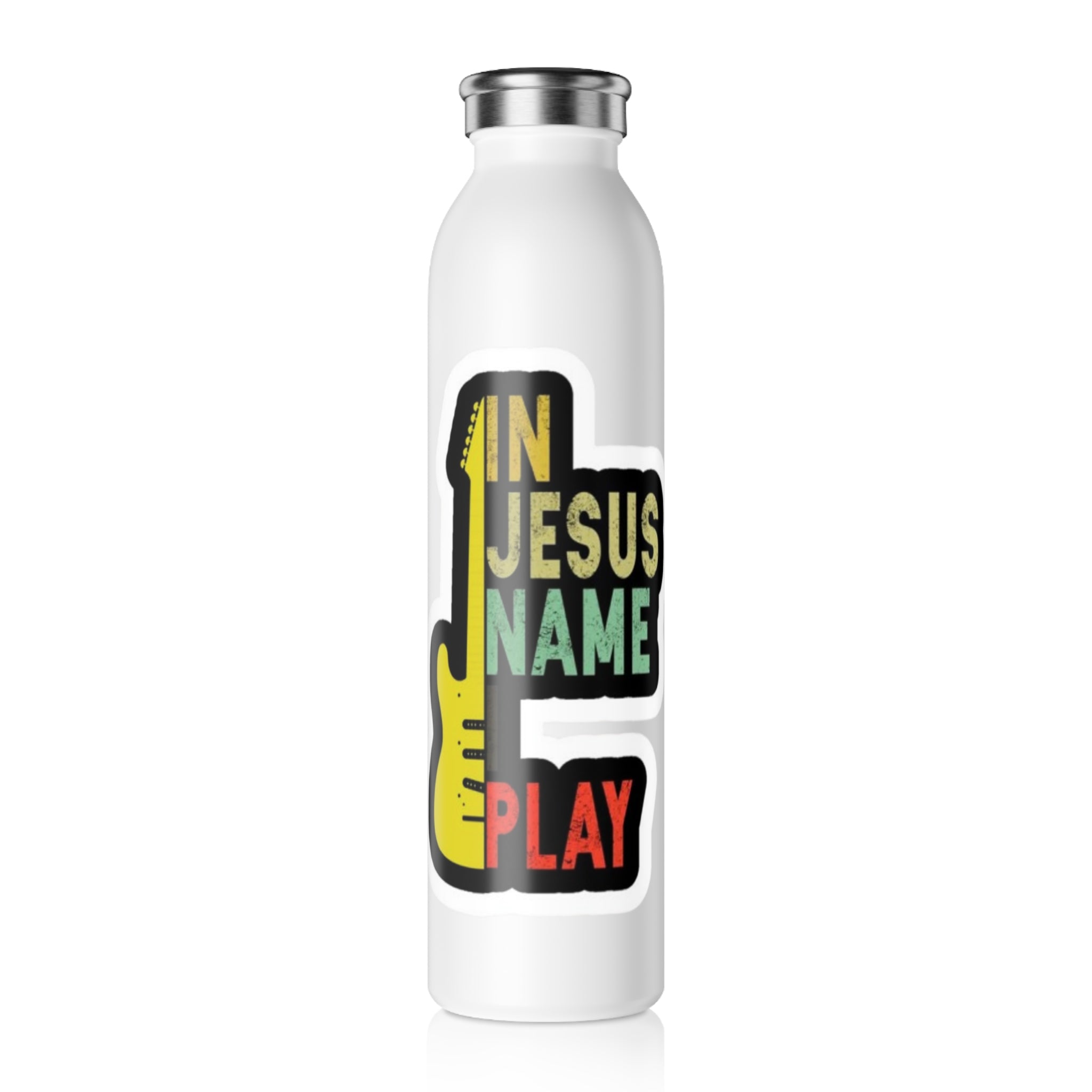 In Jesus Name Stylish Slim Water Bottle
