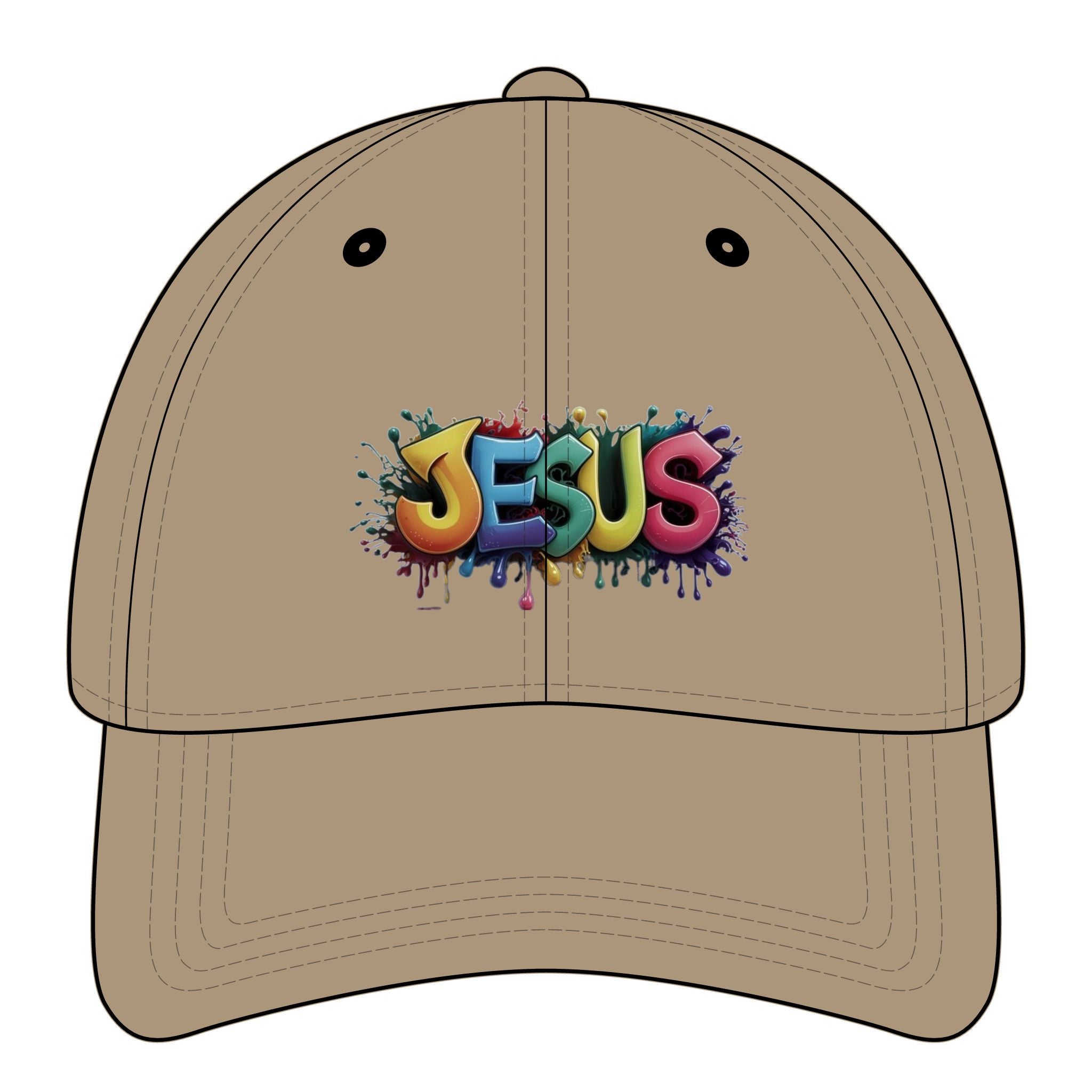 Colorful Jesus Dad Cap