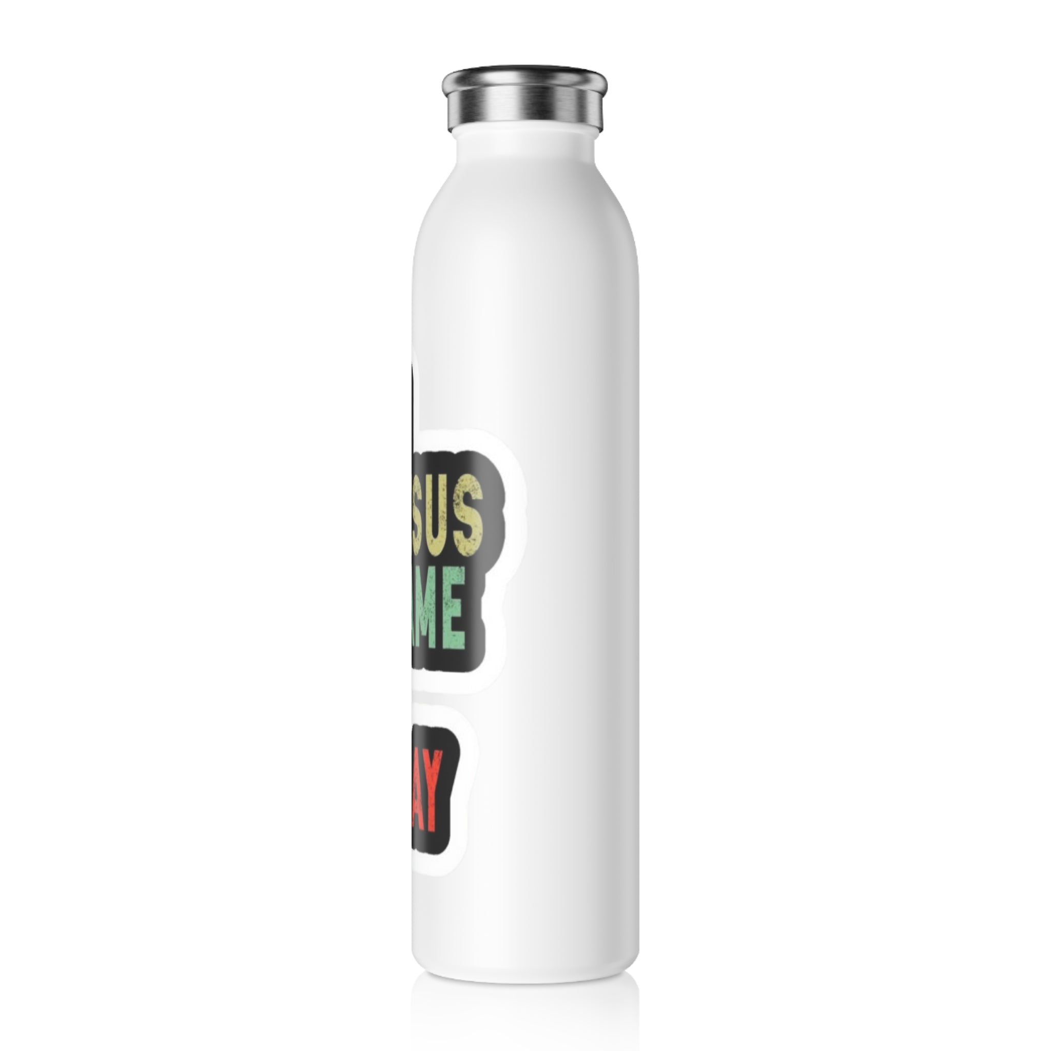 In Jesus Name Stylish Slim Water Bottle