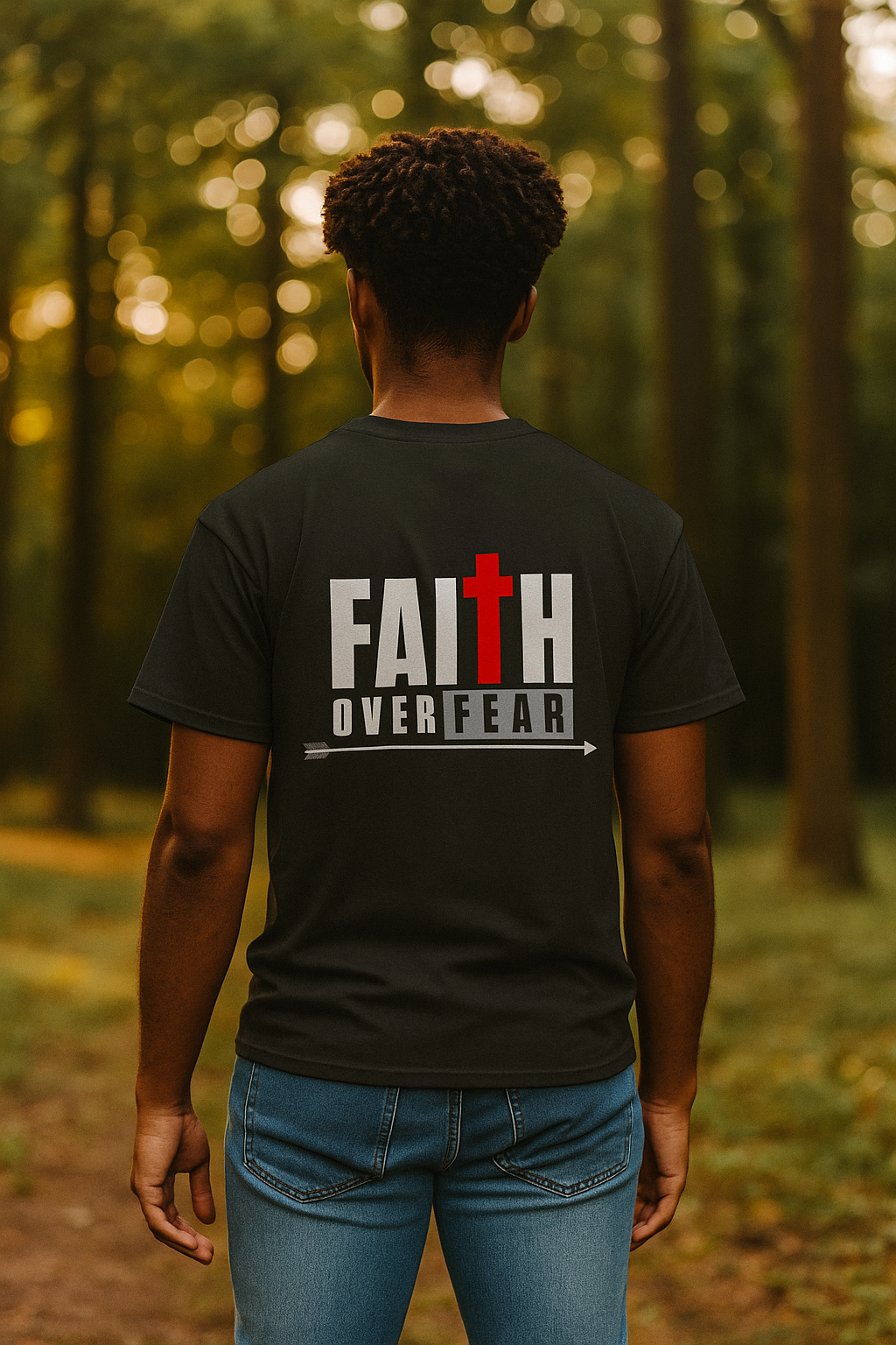 Faith Over Fear Unisex Garment-Dyed T-shirt