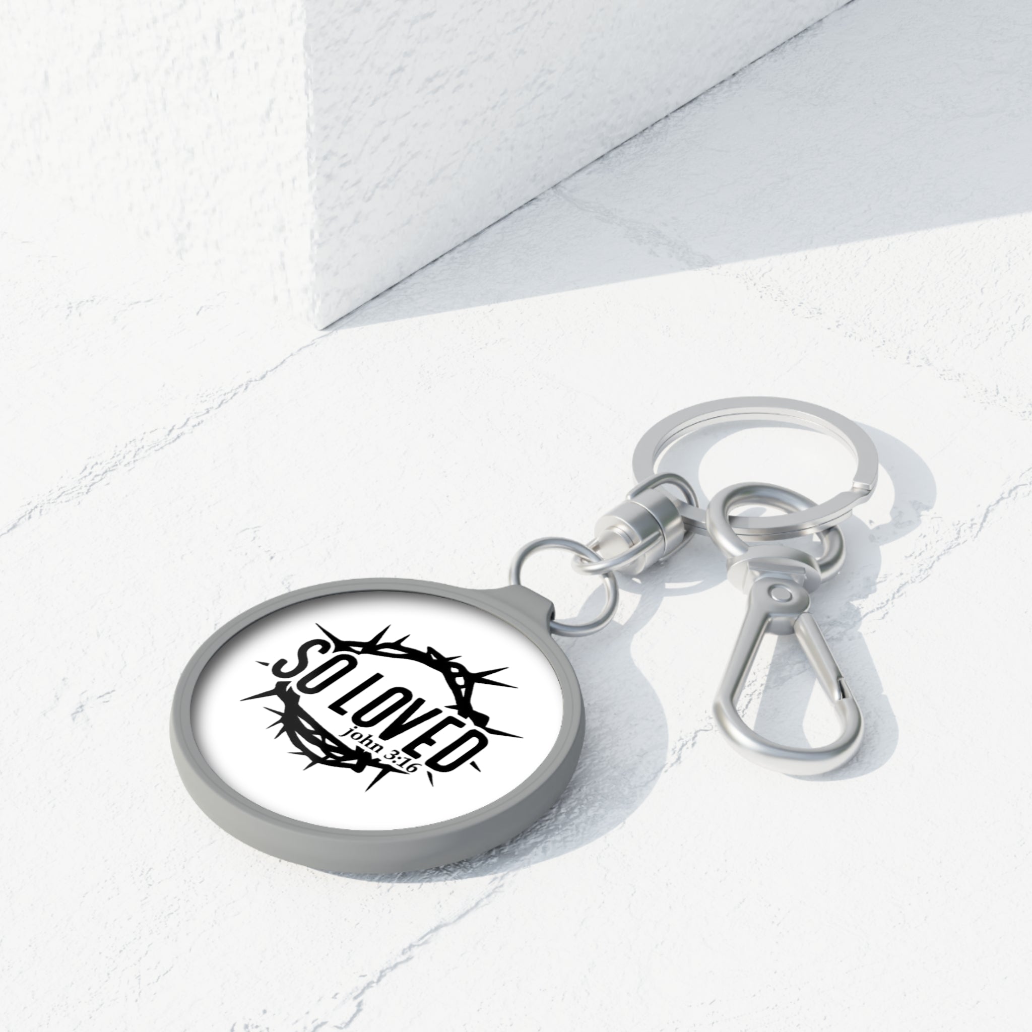 So Loved Inspirational Keyring Tag