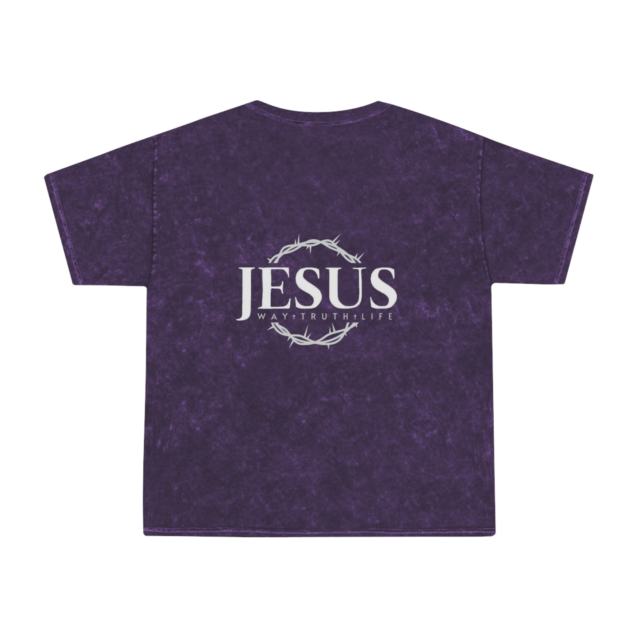 Unisex Mineral Wash T-Shirt with Inspirational Jesus Design