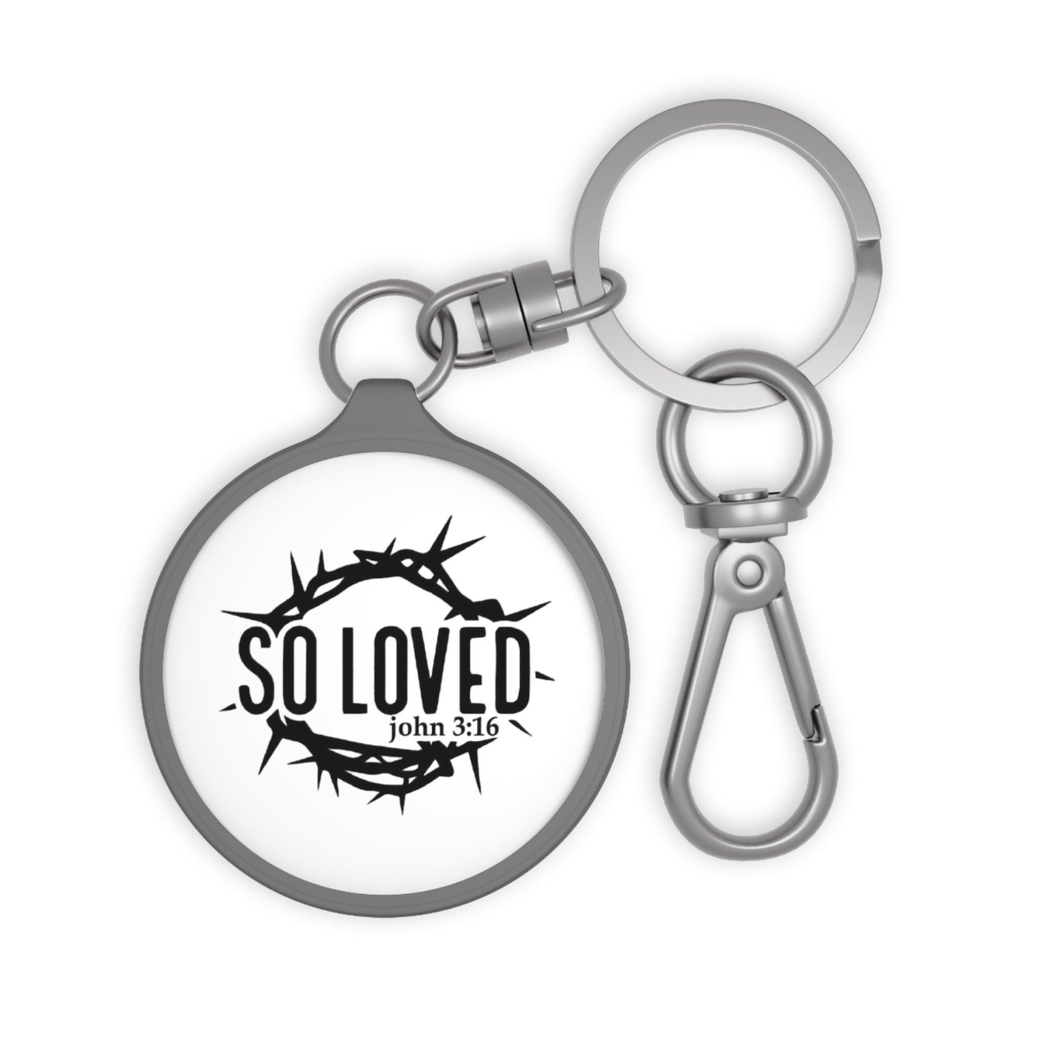 So Loved Inspirational Keyring Tag