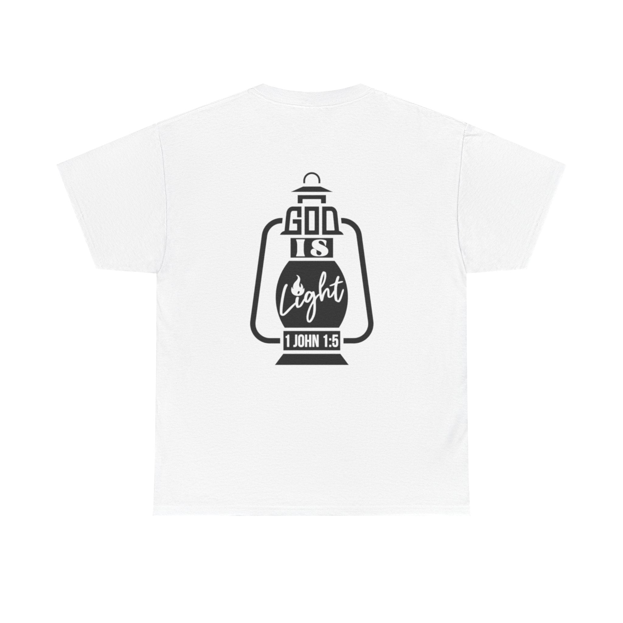 God is Light Unisex Heavy Cotton Tee, Faith T-Shirt, Christian Apparel, Inspirational Tee, Gift for Believers