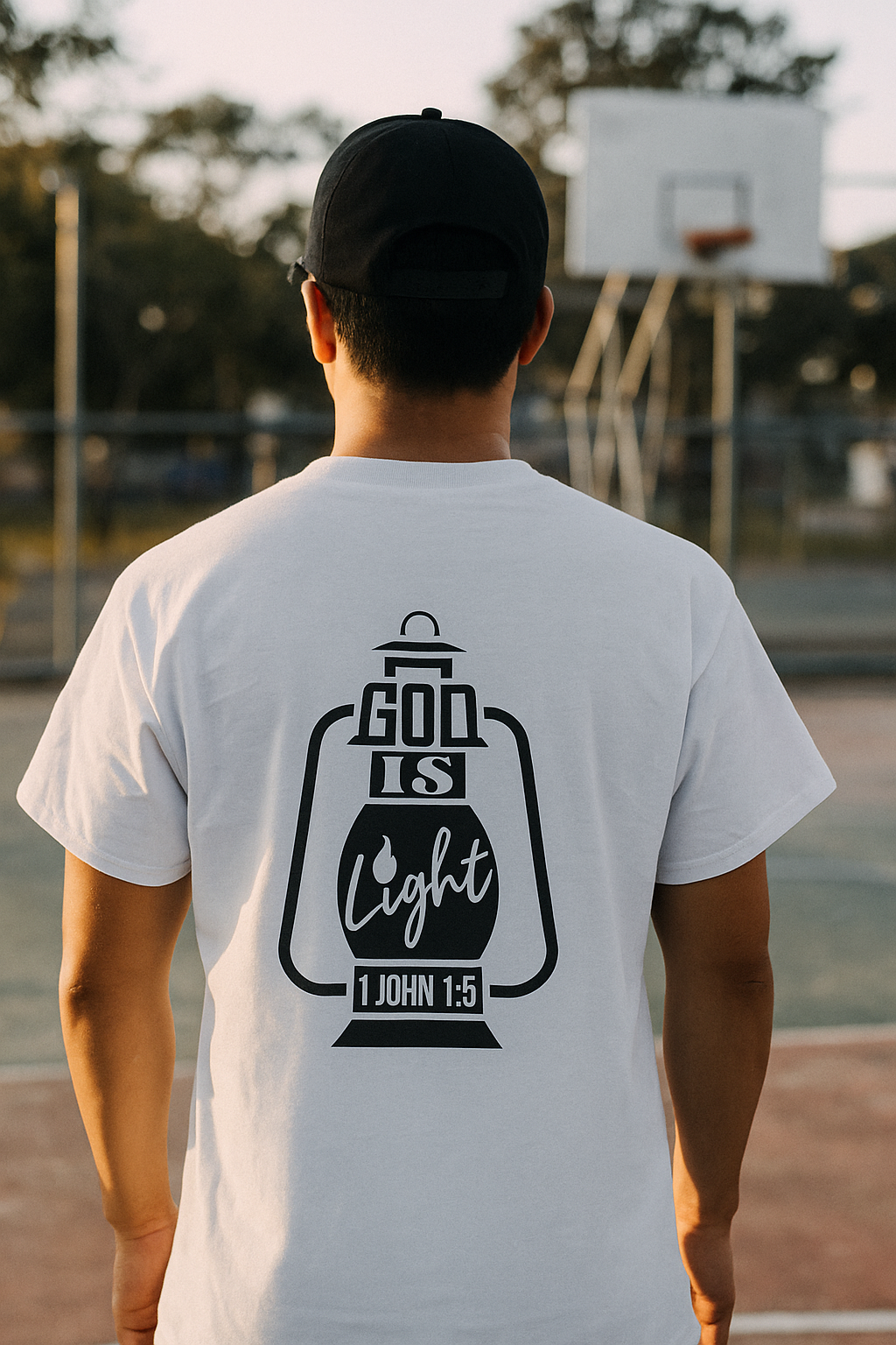 God is Light Unisex Heavy Cotton Tee, Faith T-Shirt, Christian Apparel, Inspirational Tee, Gift for Believers