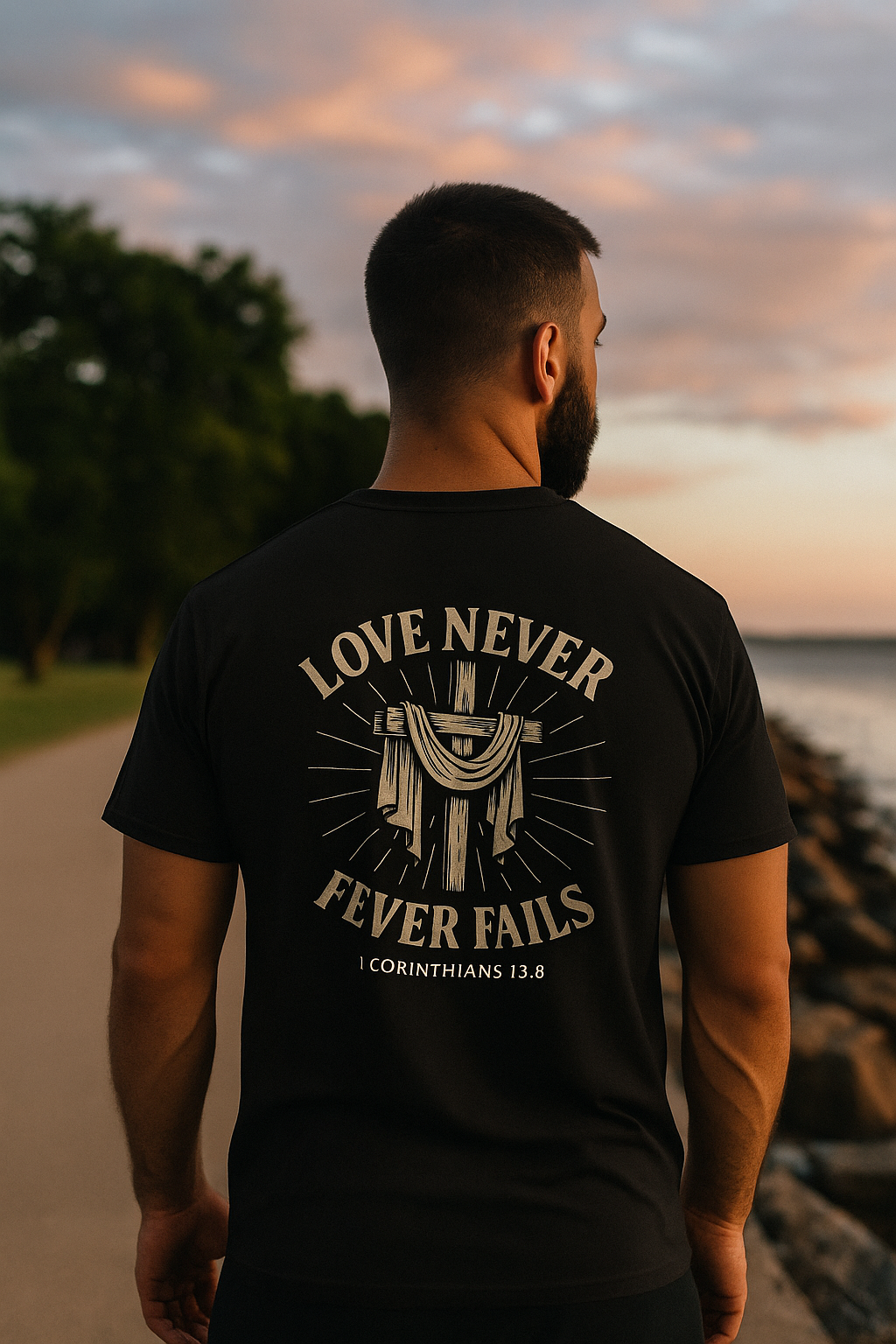 Youth Short Sleeve Tee Love Never Fever Fails Design