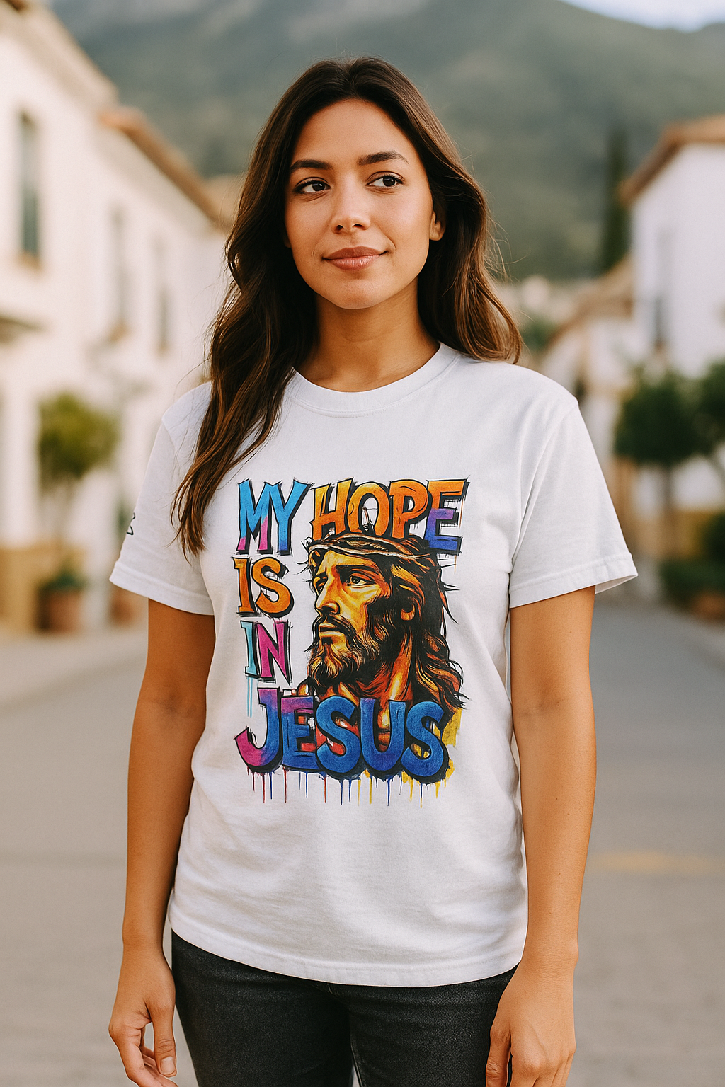 Colorful Jesus Faith Tee – Christian Inspirational Shirt